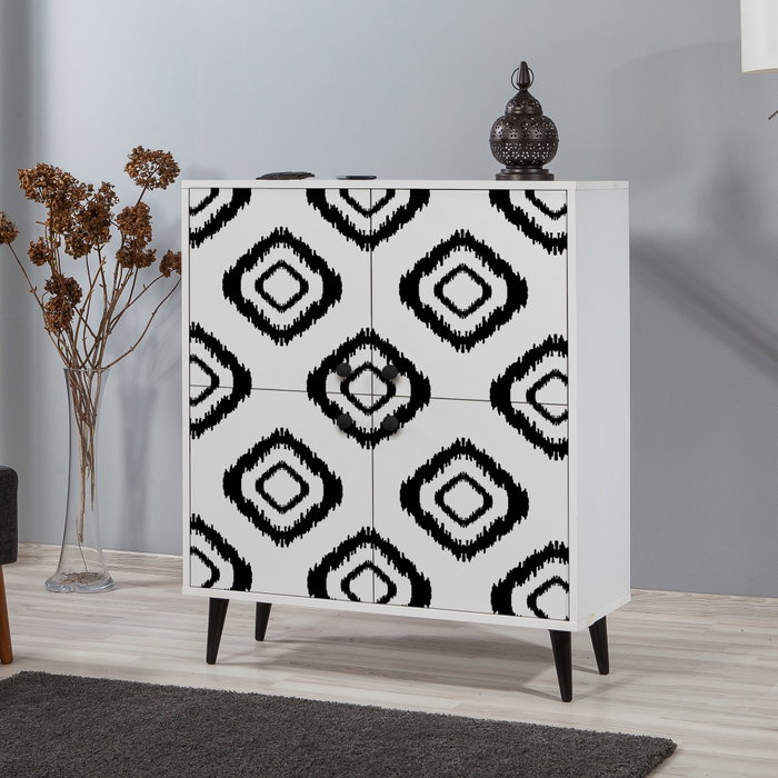 Hanah Home Multilüx Fas Armario Multiusos Blanco y Negro Hanah Home Multilüx Fas Armario Multiusos Blanco y Negro